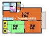 エヴァグリーンハイツA棟 2LDKの間取り