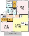 pastoral　Ａ棟 2LDKの間取り