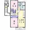 赤穂線（岡山県内）/香登駅 徒歩30分 2階 築17年 2LDKの間取り