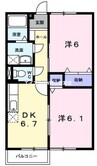 赤穂線（岡山県内）/伊里駅 徒歩14分 2階 築27年 2DKの間取り