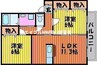ヴァインコート　Ｂ 2LDKの間取り