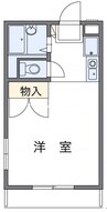 レオーネ竜之口 1Kの間取り