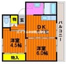 赤穂線（岡山県内）/邑久駅 徒歩89分 3階 築49年 2DKの間取り