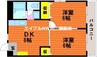 吉原山崎マンション 2DKの間取り