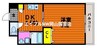 コザックス 1DKの間取り