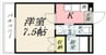 リアライズ津高 1Kの間取り