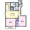 赤穂線（岡山県内）/長船駅 徒歩11分 1階 築22年 2LDKの間取り