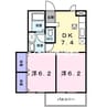 赤穂線（岡山県内）/伊部駅 徒歩13分 1階 築26年 2DKの間取り