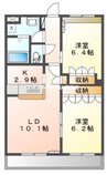 Gran・Vesta 2LDKの間取り