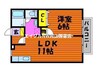 Calm Hills ３番館 1LDKの間取り