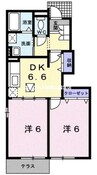 山陽本線（中国）/高島駅 徒歩11分 1階 築19年 2DKの間取り