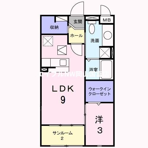 間取り図 岡山市電東山本線<岡山電気軌道>/東山・おかでんミュージアム駅 徒歩39分 1階 築15年