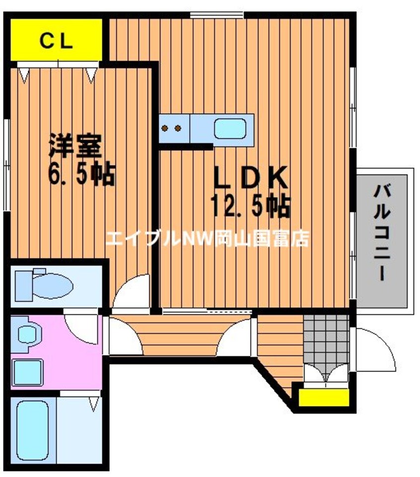 間取図 クレストール福泊　Ｃ