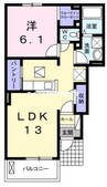赤穂線（岡山県内）/邑久駅 徒歩7分 1階 築10年 1LDKの間取り