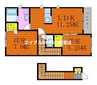 レザンヴェルジェＡ 1LDKの間取り