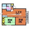 マルシンアパートＢ 2LDKの間取り
