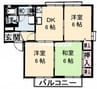 ディアス高島　A棟 3DKの間取り