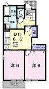 赤穂線（岡山県内）/西大寺駅 徒歩52分 1階 築18年 2DKの間取り