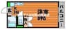 コーポサンライズ 1Rの間取り
