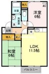 アミスターＹ・２・Ｓ　Ａ棟 2LDKの間取り
