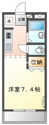 山陽本線（中国）/東岡山駅 徒歩4分 1階 築27年 1Kの間取り