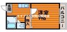 アブロード京町 1Kの間取り