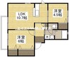 ラ・パルテール高屋　壱番館 2LDKの間取り
