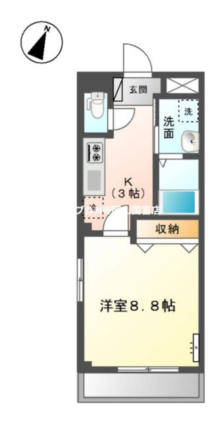 間取図 岡山市電東山本線<岡山電気軌道>/東山・おかでんミュージアム駅 徒歩36分 2階 築8年