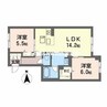 山陽本線（中国）/西川原駅 徒歩8分 1階 1年未満 2LDKの間取り