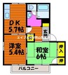 赤穂線（岡山県内）/香登駅 徒歩21分 2階 築27年 2DKの間取り