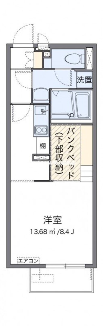 間取図 赤穂線（岡山県内）/大多羅駅 徒歩15分 1階 築6年