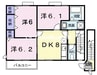 赤穂線（岡山県内）/伊里駅 徒歩2分 2階 築23年 3DKの間取り