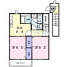 赤穂線（岡山県内）/伊部駅 徒歩13分 2階 築26年 2DKの間取り