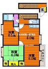 赤穂線（岡山県内）/邑久駅 徒歩20分 2階 築22年 3DKの間取り