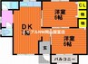 岡山市電東山本線<岡山電気軌道>/東山・おかでんミュージアム駅 徒歩33分 1階 築39年 2DKの間取り
