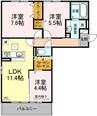 ゼンティール川崎地 3LDKの間取り