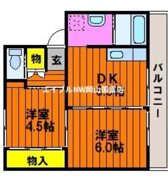 間取図 赤穂線（岡山県内）/邑久駅 徒歩89分 3階 築49年