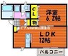 ノーベル海吉 1LDKの間取り