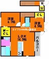 グランド　オーシャン　Ｂ棟 2LDKの間取り