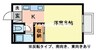 黒住コーポD 1Kの間取り