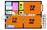 山陽本線（中国）/瀬戸駅 徒歩46分 1階 築28年 2DKの間取り