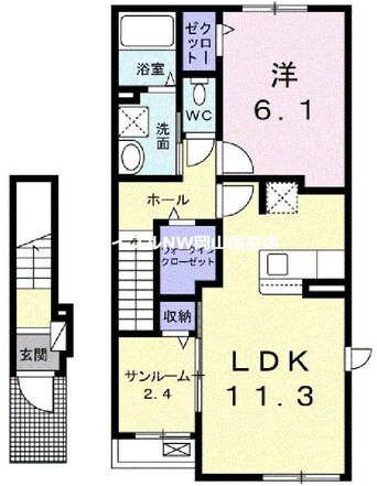 間取図 ドミール　コウナン