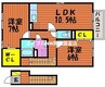 岡山市電東山本線<岡山電気軌道>/東山・おかでんミュージアム駅 徒歩76分 2階 築18年 2LDKの間取り