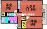 リムーブルヴェルジェⅡ　Ｂ棟 2LDKの間取り