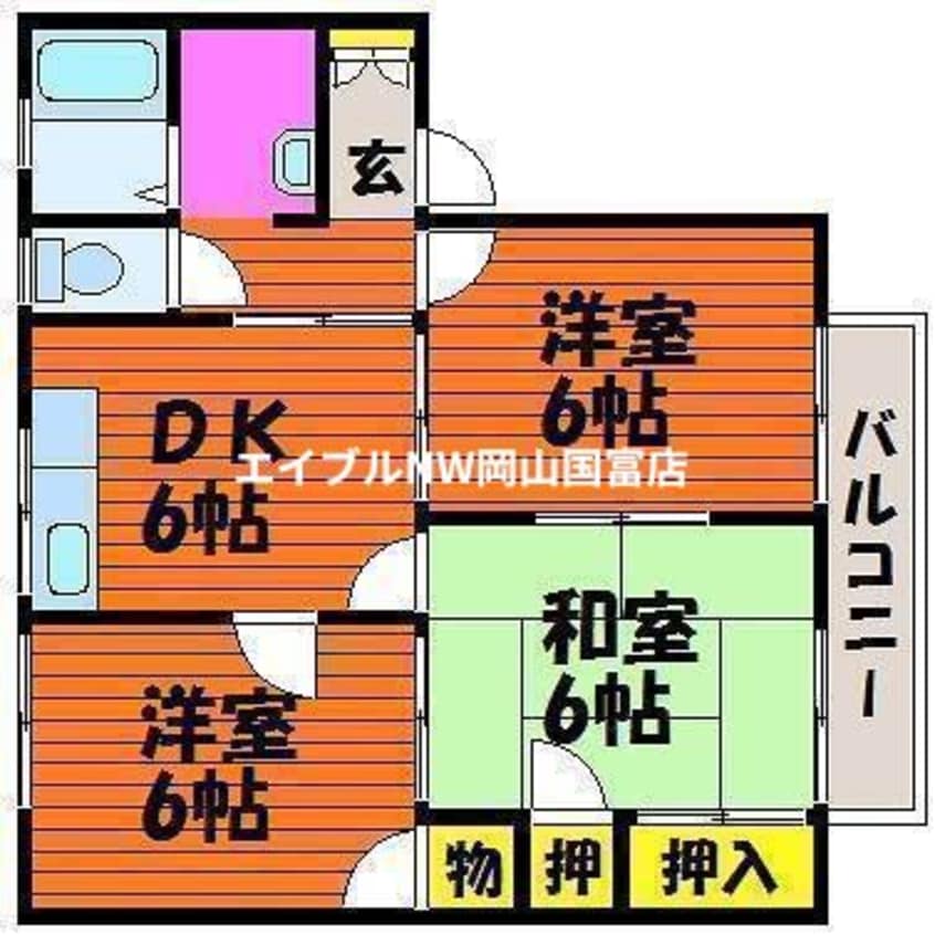間取図 ビューバレー原田
