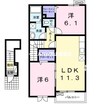 山陽本線（中国）/熊山駅 徒歩17分 2階 築15年 2LDKの間取り