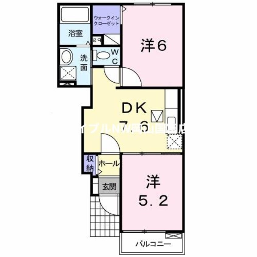 間取図 赤穂線（岡山県内）/香登駅 徒歩22分 1階 築17年
