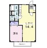 山陽本線（中国）/東岡山駅 徒歩13分 2階 築30年 1LDKの間取り