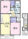 赤穂線（岡山県内）/伊部駅 徒歩10分 2階 築16年 2LDKの間取り