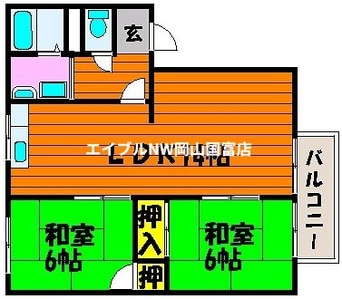 間取図 山陽本線（中国）/高島駅 徒歩18分 1階 築31年